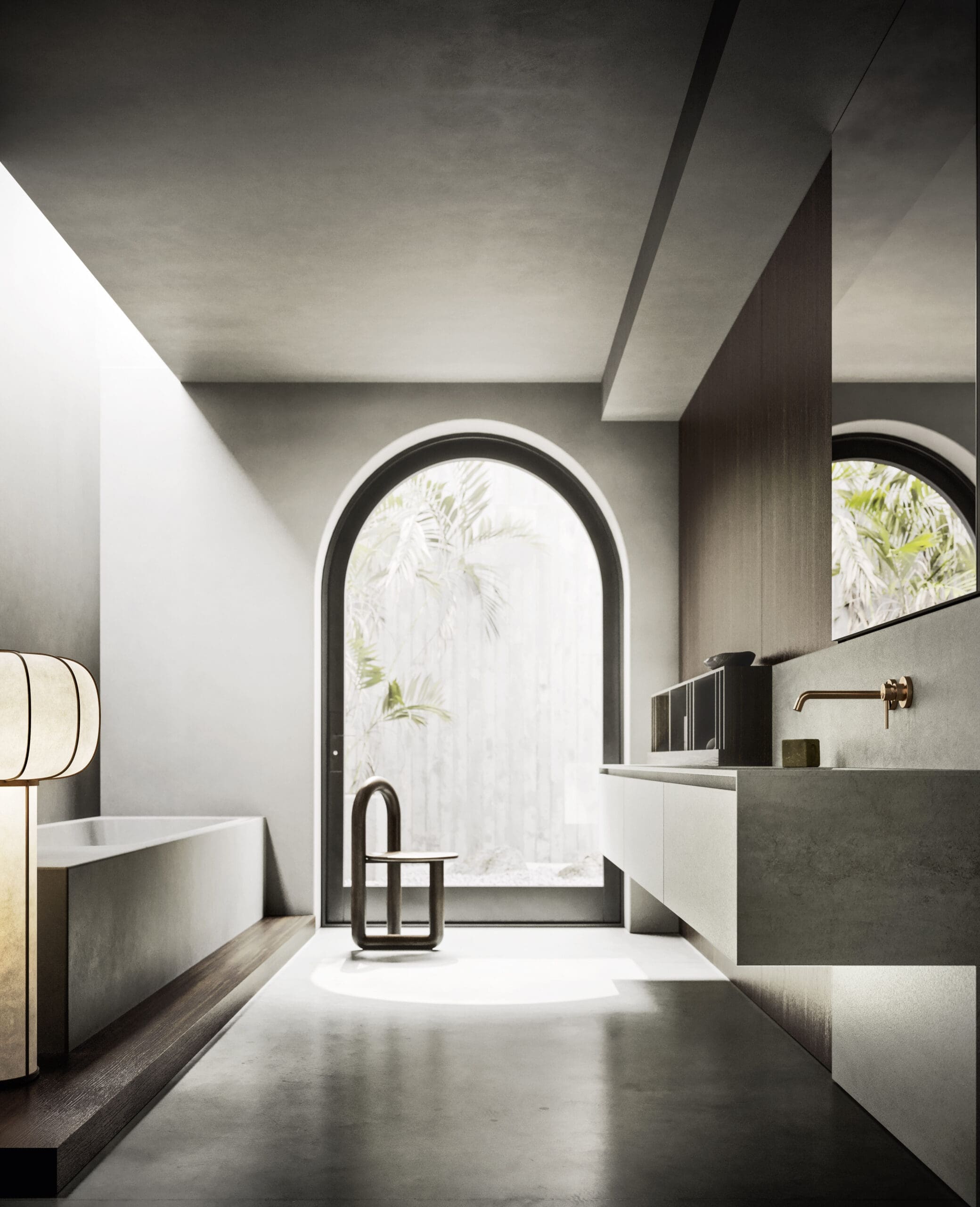 Luxury bathroom vanity materials by Pedini Dallas with modern floating cabinet and refined finishes