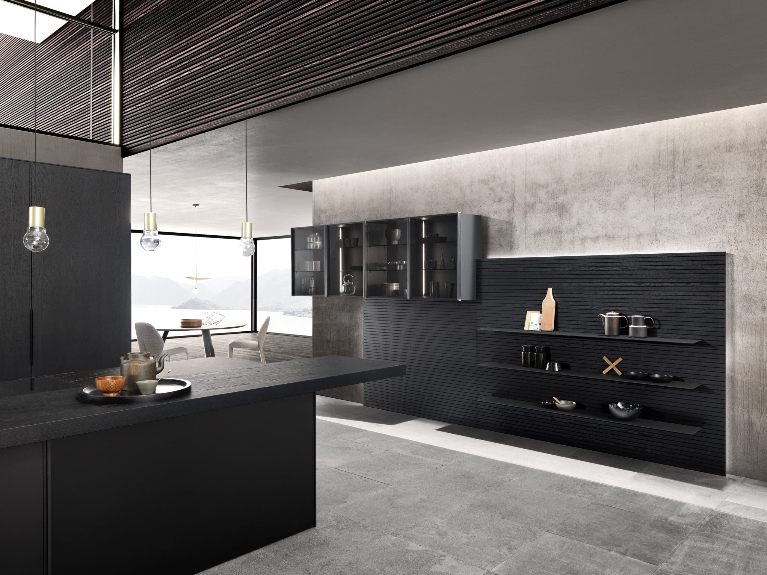 Modern Italian kitchen cabinets in Dallas with Pedini high-end cabinetry and sleek storage design