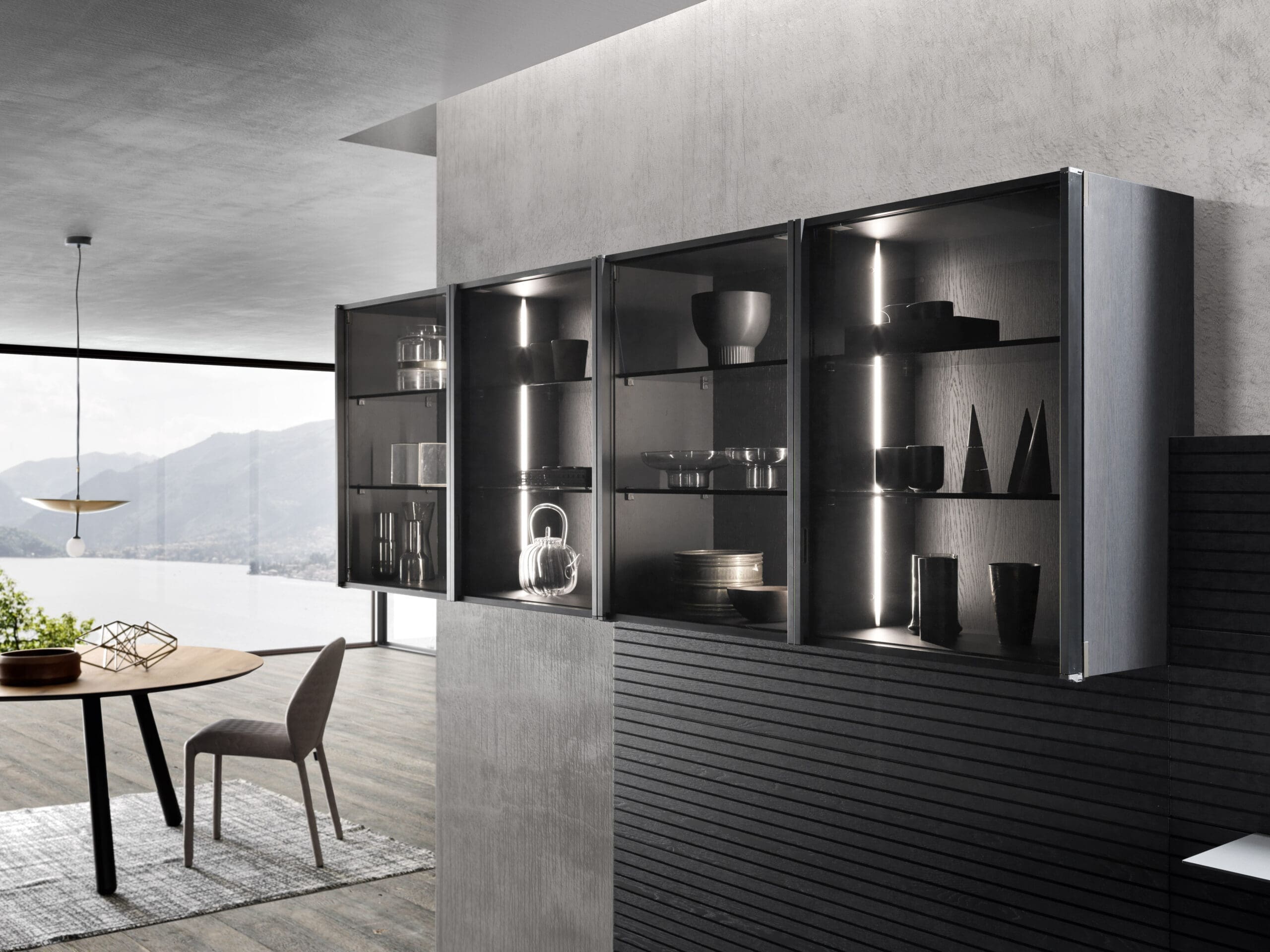 Pedini Dallas high-end Italian kitchen cabinets with made-in-Italy craftsmanship and refined finishes