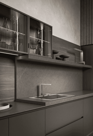 Pedini Dallas modern Italian kitchen with integrated appliances and luxury cabinet features