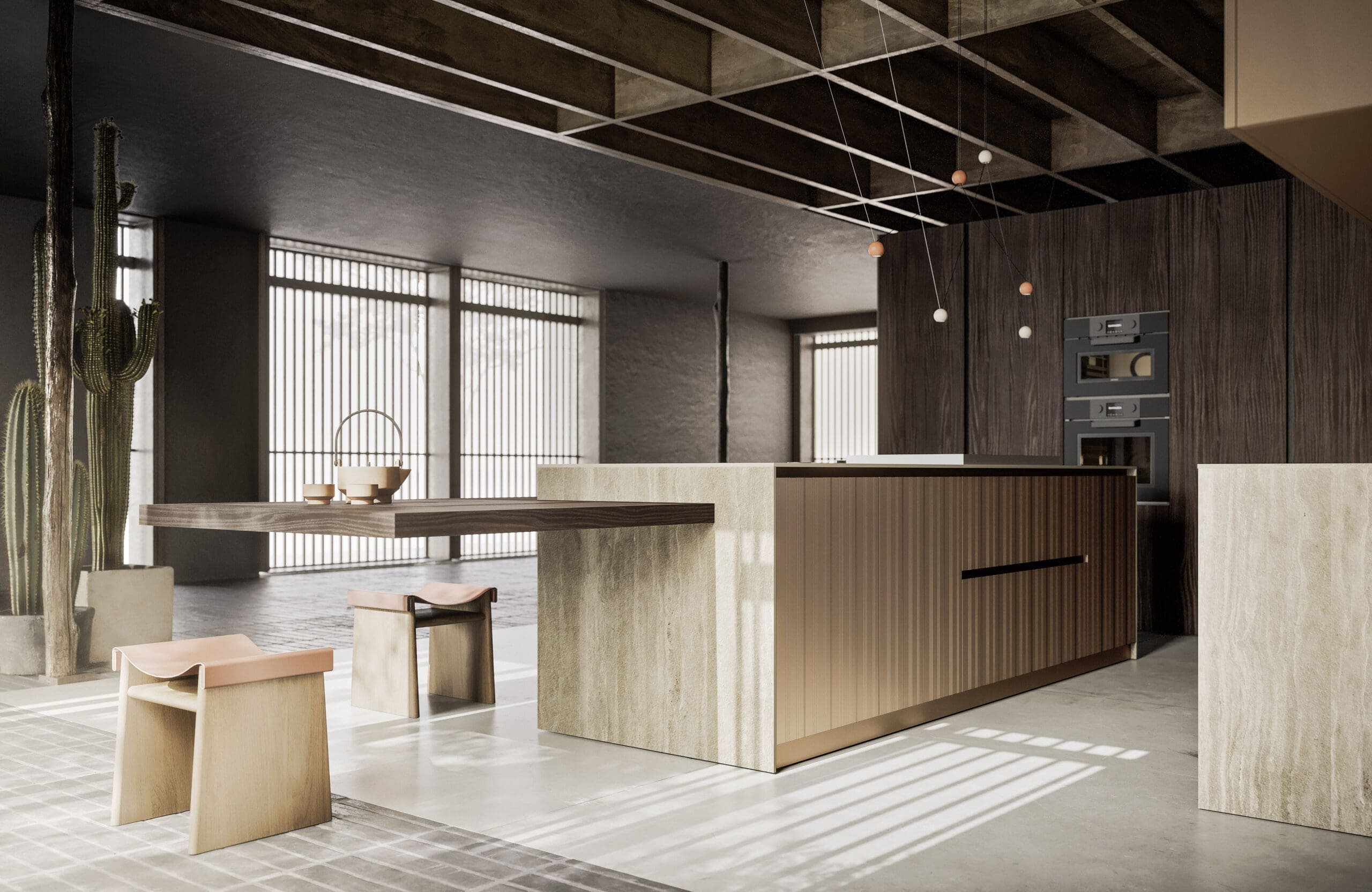 Pedini Dallas Italian kitchen with integrated appliances hidden storage and 2026 cabinet trends
